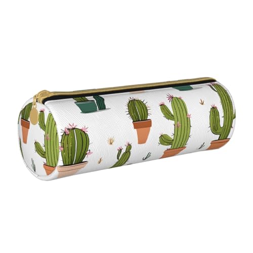 UENFFKDAP Floral Bloom Leder Federmäppchen Student Federmäppchen Reißverschluss Federmäppchen Kosmetiktasche Geeignet für Schulen und Büros, Unisex, weiß, Einheitsgröße, Kosmetiktasche von UENFFKDAP