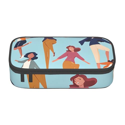 UENFFKDAP Gymnastik Spiel Große Kapazität Federmäppchen Schüler Federmäppchen Kosmetiktasche mit Reißverschluss Geeignet für Schulen und Büros Unisex, Schwarz , Einheitsgröße, Kosmetiktasche von UENFFKDAP