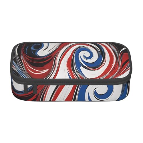 UENFFKDAP Marmor Gemischt Braun Große Kapazität Federmäppchen Schüler Federmäppchen Kosmetiktasche mit Reißverschluss Geeignet für Schulen und Büros Unisex, Schwarz , Einheitsgröße, Kosmetiktasche von UENFFKDAP