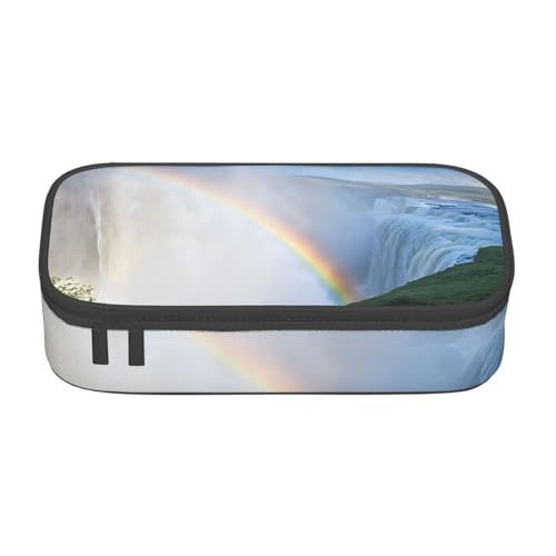 UENFFKDAP Niagara Falls Große Kapazität Federmäppchen, Schülermäppchen, Kosmetiktasche mit Reißverschluss, Geeignet für Schulen und Büros, Unisex, Schwarz , Einheitsgröße, Kosmetiktasche von UENFFKDAP