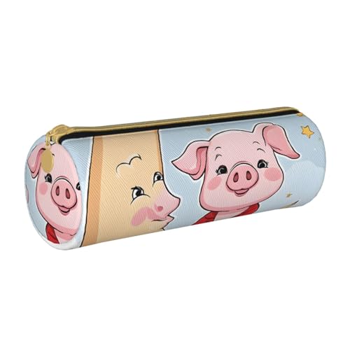 UENFFKDAP Niedliches Federmäppchen aus Leder, Schüler-Federmäppchen, Reißverschluss-Federmäppchen, Kosmetiktasche, geeignet für Schulen und Büros, Unisex, weiß, Einheitsgröße, Kosmetiktasche von UENFFKDAP