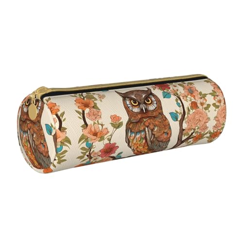 UENFFKDAP Owl Beliefs Leder Federmäppchen Schüler Federmäppchen Reißverschluss Federmäppchen Kosmetiktasche Geeignet für Schulen und Büros, Unisex, weiß, Einheitsgröße, Kosmetiktasche von UENFFKDAP
