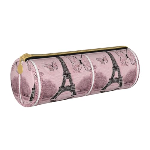 UENFFKDAP Schönes Federmäppchen aus Leder, Schüler-Federmäppchen, Reißverschluss-Federmäppchen, Kosmetiktasche, geeignet für Schulen und Büros, Unisex, weiß, Einheitsgröße, Kosmetiktasche von UENFFKDAP