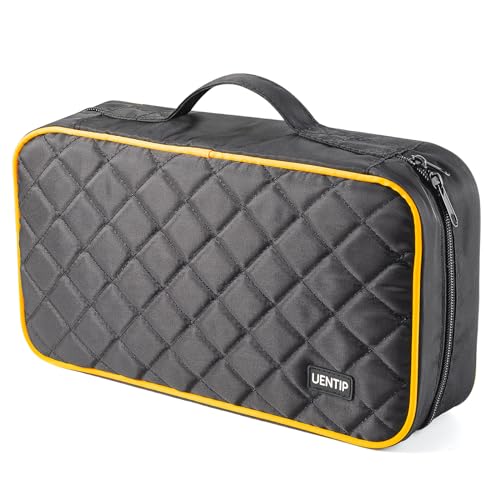 UENTIP CD-/DVD-Hülle aus Nylon für Auto, CD-Hülle, CD-Aufbewahrung, CD-Tasche mit tragbarem Reißverschluss für Auto Zuhause Reisen (96 Kapazität) von UENTIP