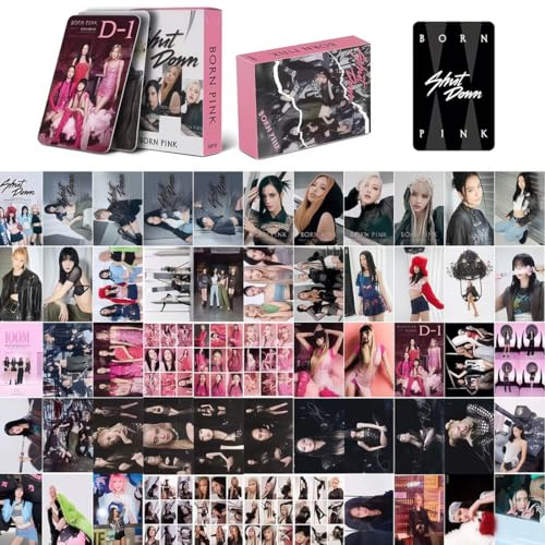 UENXRXE Black Pink,Koreanischer Weiblicher Star BP Photocards,Postkarten-Fotoalbum,photocard holder,K-Pop Sammelkarten,Album Mit Postkartenbox für Fans Kpop Merchandise Geschenkset(SHUT DOWN) von UENXRXE