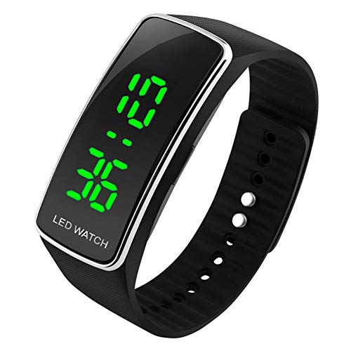 Kinder Digitaluhr, für Jungen & Mädchen, 3 bar Wasserdichtheit, Outdoor-Sportuhr, Elektronische Digitaluhr, Sportliche Armbanduhr mit LED-Hintergrundbeleuchtung schlichtes Design in Schwarz von ueoto von UEOTO