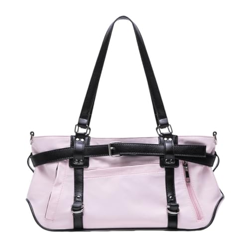UERSJWYSO Damen Nylon Tragetaschen Ästhetische Y2K Gürtel Schulter Handtaschen Damen Top Griff Arbeit Reise Umhängetaschen,1 von UERSJWYSO