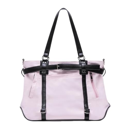 UERSJWYSO Damen Nylon Tragetaschen Ästhetische Y2K Gürtel Schulter Handtaschen Damen Top Griff Arbeit Reise Umhängetaschen,2 von UERSJWYSO