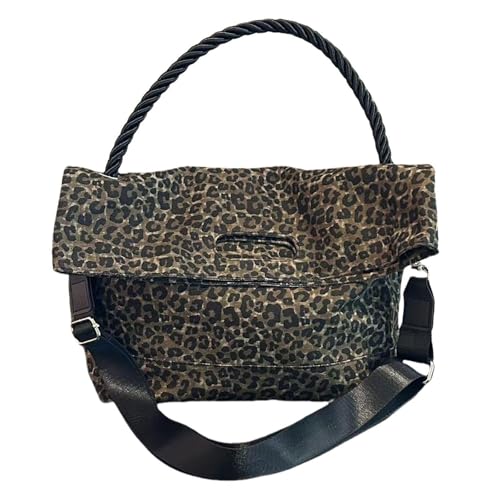UERSJWYSO Damen-Tragetasche mit Leopardenmuster Lässige Handtasche Große Kapazität Trendige Umhängetasche mit Gepardenmuster für Mädchen und Damen,Leopard von UERSJWYSO
