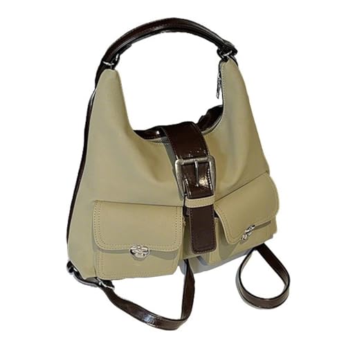 UERSJWYSO Damen-Umhängetasche aus mattiertem PU-Leder Y2k Mini-Geldbörse Modische Handtasche mit Reißverschluss Retro-Schnalle Süße Hobo-Tasche,Grün von UERSJWYSO