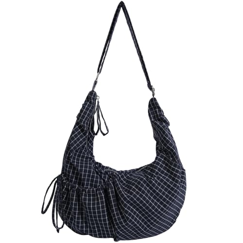 UERSJWYSO Hobo-Tasche Aus Segeltuch Für Damen Leicht Tragetasche Umhängetasche Große Geldbörse Umhängetasche Reisetasche Arbeitstasche,Schwarz von UERSJWYSO