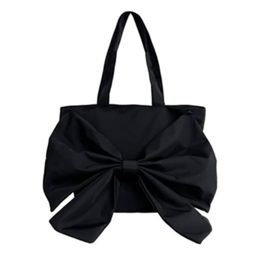 UERSJWYSO Trendy Schleife Große Handtaschen Geldbörsen für Frauen Y2K Ästhetische Schleife Knoten Top Handle Bag Hobo Tote Bag,Schwarz von UERSJWYSO