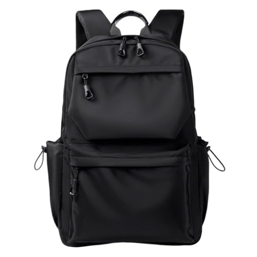 UERSJWYSO Wasserdichter Rucksack Für Männer Und Frauen Großes Fassungsvermögen Leichter Schul- Und Reiserucksack Mit Verstellbaren Trägern,Schwarz von UERSJWYSO