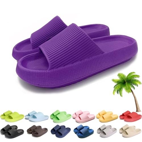Bathing Slippers Men Women Original Bathing Shoes Non-Slip Slippers Cloud Shoes Soft Flip Flops Indoor and Outdoor Use (J, Erwachsene, Herren, 42, Numerisch (von/bis), EU Schuhgrößensystem, 43, M) von UERSUR