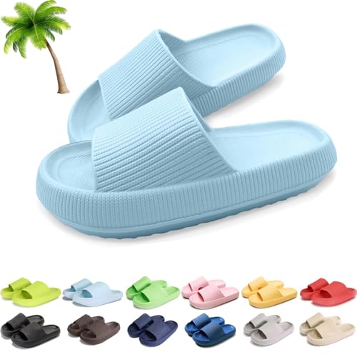 Bathing Slippers Men Women Original Bathing Shoes Non-Slip Slippers Cloud Shoes Soft Flip Flops Indoor and Outdoor Use (O, Erwachsene, Herren, 40, Numerisch (von/bis), EU Schuhgrößensystem, 41, M) von UERSUR
