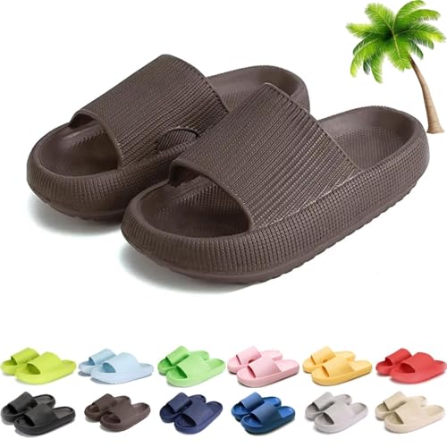 Bathing Slippers Men Women Original Bathing Shoes Non-Slip Slippers Cloud Shoes Soft Flip Flops Indoor and Outdoor Use (T, Erwachsene, Herren, 38, Numerisch (von/bis), EU Schuhgrößensystem, 39, M) von UERSUR