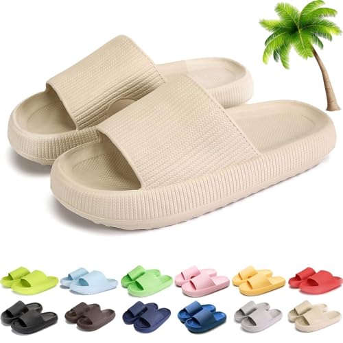Bathing Slippers Men Women Original Bathing Shoes Non-Slip Slippers Cloud Shoes Soft Flip Flops Indoor and Outdoor Use (Y, Erwachsene, Herren, 38, Numerisch (von/bis), EU Schuhgrößensystem, 39, M) von UERSUR