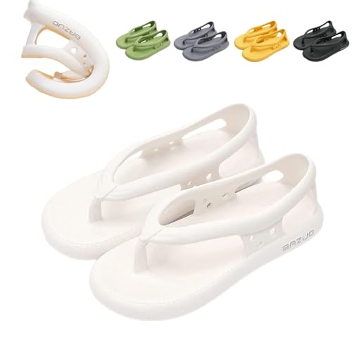 UERSUR Bazuo Sandals,Bazuo Flip Flops,Bazuo Sandals Women Mens,EVA Non Slip Quick-Dry Flip-Flop (White, Erwachsene, Damen, 36, Numerisch (von/bis), EU Schuhgrößensystem, 37, M) von UERSUR