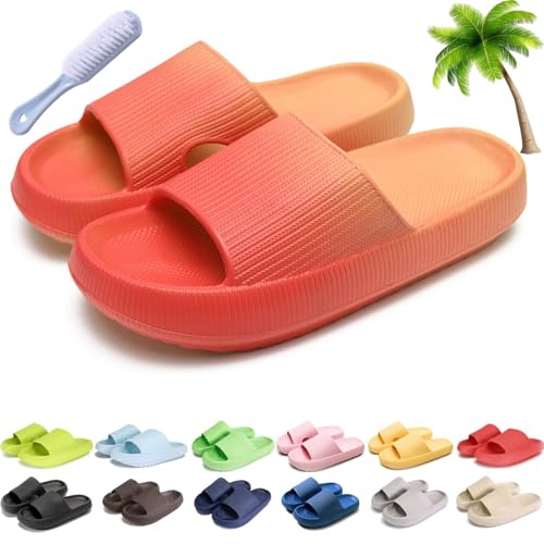 UERSUR Orthoslipper Orthopaedic Slippers,Non-Slip Bathing Shoes for Women Men,Cloud Slippers (G, Erwachsene, Damen, 42, Numerisch (von/bis), EU Schuhgrößensystem, 43, M) von UERSUR