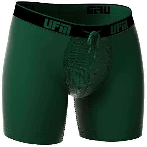 UFM Herren-Boxershorts mit patentierter, verstellbarer Stütztasche, normale Unterstützung, kiefer, Large UFM Herren-Boxershorts mit patentierter, verstellbarer Stütztasche, normale Unterstützung, kiefer, Large von UFM