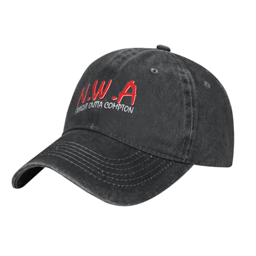 N*W*A*Baseballkappen Hip Hop Denim Baseball Cap, verstellbare Mütze für Erwachsene, Coole verstellbare Dad Hut für Herren von UGANI