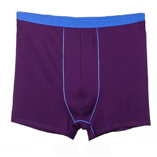 UGEFKMQ Boxeeshort Herrengroße Herren-Boxershorts Mit Hoher Taille, Lockerer Baumwolle, 13Xl, 200 Kg,Lila,4XL von UGEFKMQ