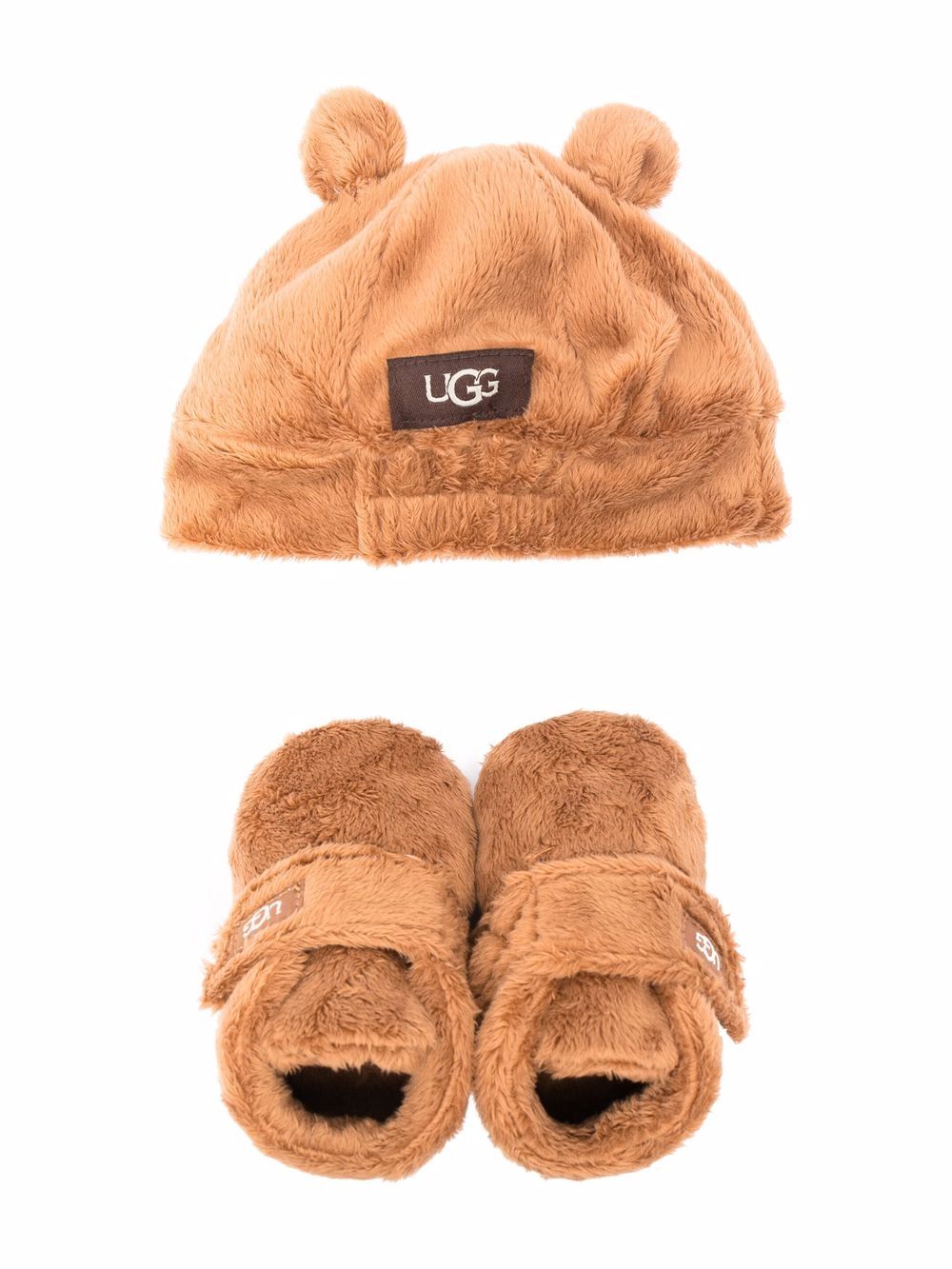 UGG Kids Set aus Faux-Fur-Stiefeln und Beanie - Braun von UGG Kids