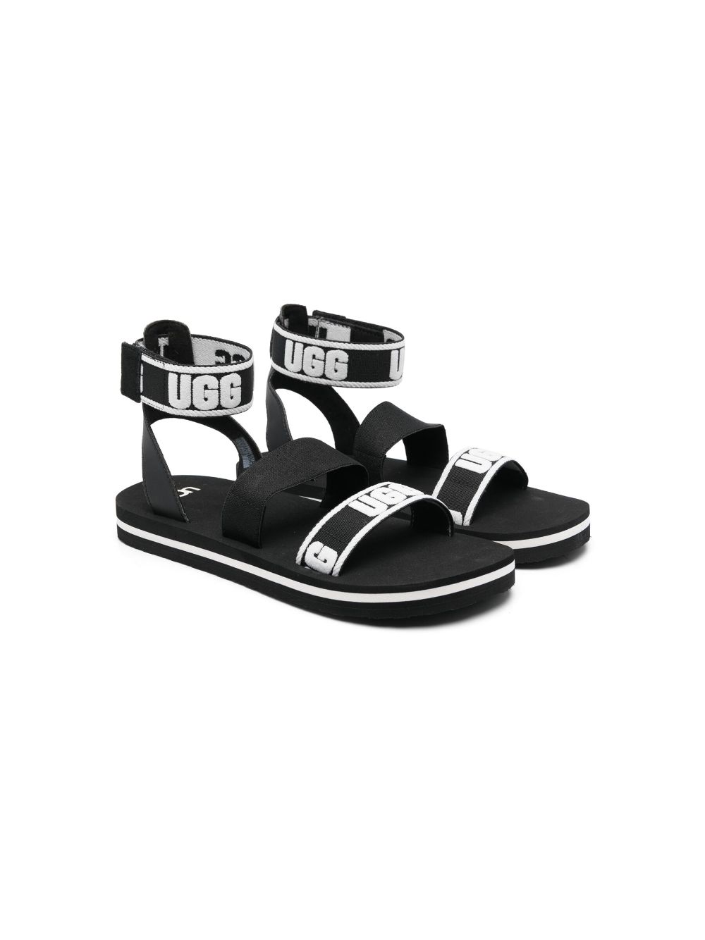 UGG Kids Sandalen mit Logo-Riemen - Schwarz von UGG Kids