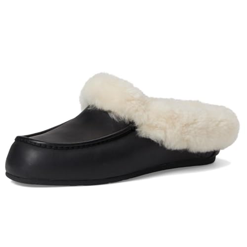 UGG Ansley Mule Leather Damen Hausschuhe, Schwarz:, 39 EU von UGG