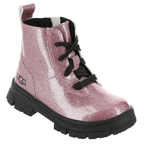 UGG Mädchen Ashton Lace Up Glitter Klassischer Stiefel, Glitter Pink, 22 EU von UGG