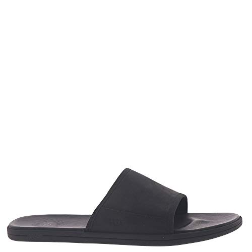 UGG Australia Herren Seaside Slide Schiebe-Sandalen, Schwarzes Leder, 48.5 EU von UGG