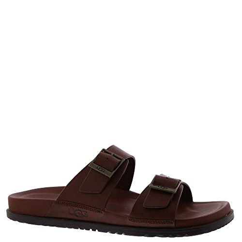 UGG Australia Herren Wainscott Buckle Slide Schiebe-Sandalen, Cognac-Leder, 44 EU von UGG