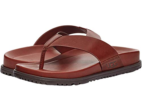 UGG Australia Herren Wainscott Flip Flipflop, Cognac-Leder, 51 EU von UGG