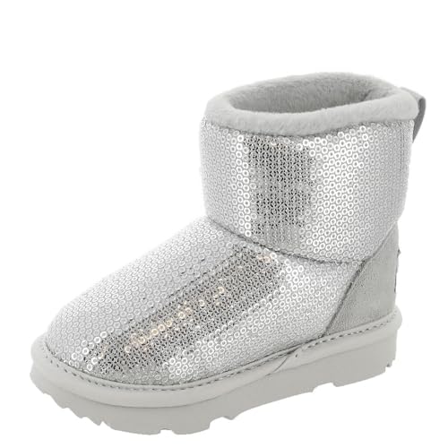 UGG Baby-Mädchen T Classic Mini-Spiegelkugel Stiefel, Silber, 22 EU von UGG