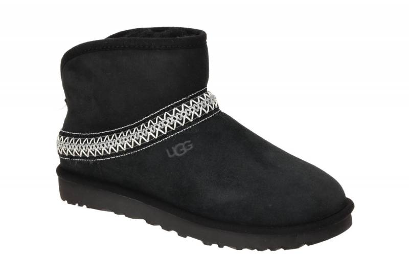 UGG CLASSIC MINI CRESCENT 1158262 BLK schwarz - Winterstiefel f?r Damen von UGG