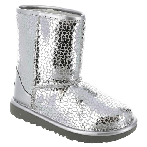 UGG Mädchen Classic Ii Gel Hearts Stiefel Klassisch, Silber, 26 EU von UGG