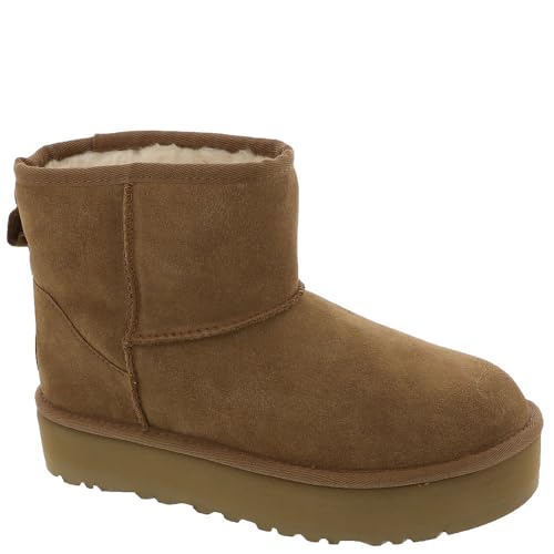 UGG Mädchen Classic Mini Platform Mode-Stiefel, Chestnut, 43 EU von UGG
