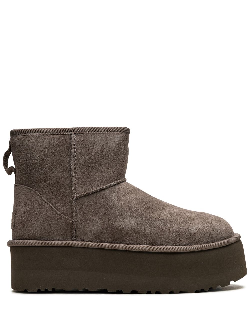 UGG Classic Mini Platform Wildlederstiefel - Grau von UGG