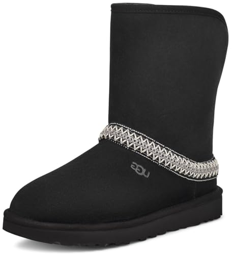 UGG Classic Short Crescent Mode-Stiefel, Black, 39 EU von UGG