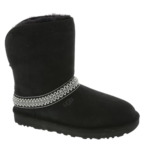 UGG Classic Short Crescent Mode-Stiefel, Black, 45 EU von UGG