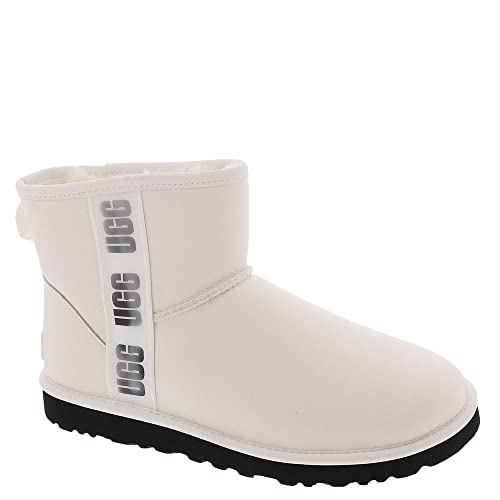 UGG Damen Classic Miniside Logo Boot, Ultramattes Weiß., 5 von UGG