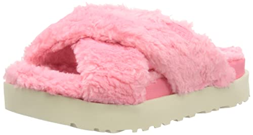 UGG Damen Fuzz Sugar Cross Slide Hausschuh, PINK Jasmine, 36 EU von UGG