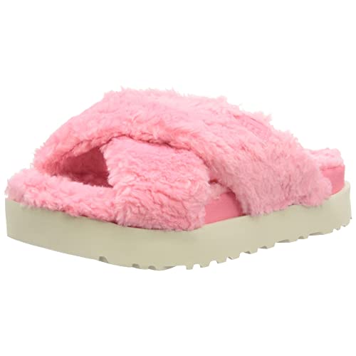 UGG Damen Fuzz Sugar Cross Slide Hausschuh, PINK Jasmine, 36 EU von UGG