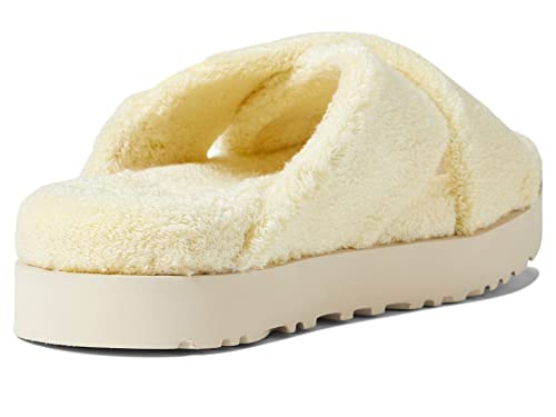 UGG Damen Fuzz Sugar Terry Cross Slide Hausschuh, Banana Pudding, 39 EU von UGG