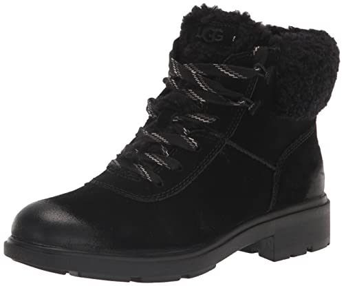 UGG Damen Harrison FUR LACE Stiefel, Black, 36 EU von UGG