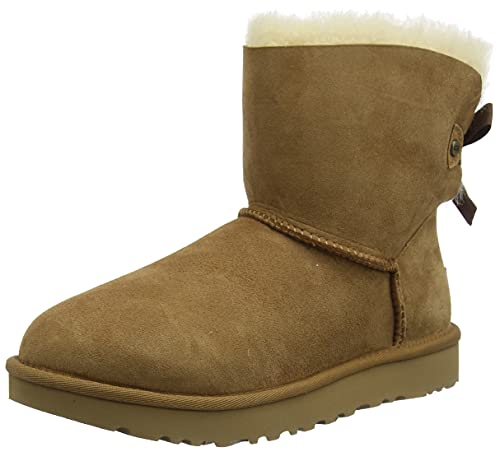 UGG Damen Mini Bailey Bow Evergreen CLASSIC BOOT, Chestnut, 37 EU von UGG