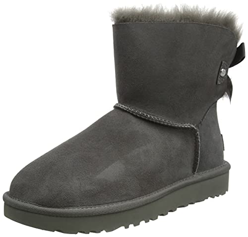 UGG Damen Mini Bailey Bow Evergreen CLASSIC BOOT, Grey, 38 EU von UGG