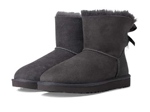 UGG Damen Mini Bailey Bow II Fashion Stiefel, Obsidian, Größe 40 von UGG