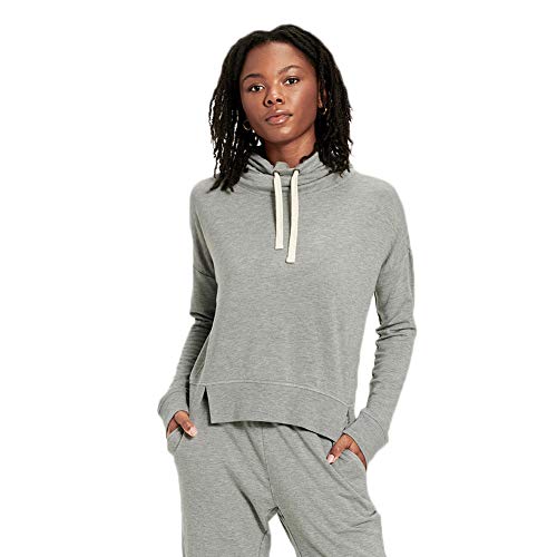 UGG Damen Miya Funnel Neck Sweatshirt, Grey Heather, Large von UGG