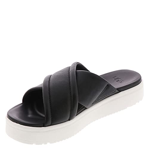 UGG Damen Zayne Crossband Sandale, Black Leather, 37 EU von UGG